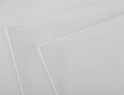 Canson 1557 180GSM A4 Bijeli papir za crtanje papira, lagano zrno, zalijepljena kratka strana, 30 dodatnih bijelih listova,