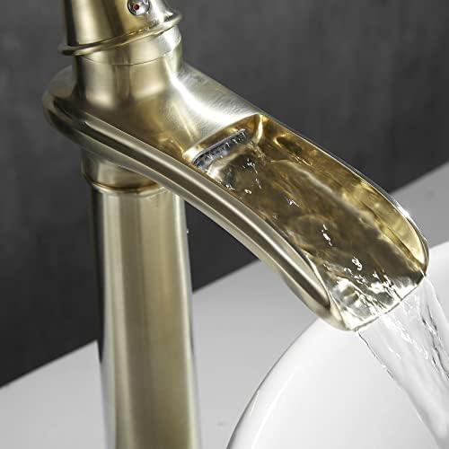 Slavina za kupaonicu s pop up odvodnim četkanim zlatnim vodopadom kupaonica slavina s jednom ručicom jedne rupe mikser za