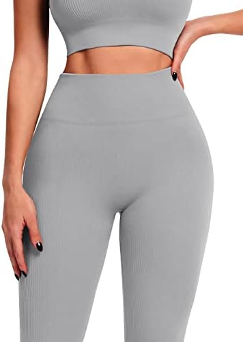 Agroste Scrunch guza za podizanje gamaša za žene bešavne joga hlače s visokim struka