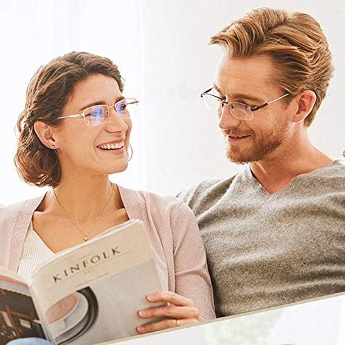 3-inčne Naočale za čitanje koje blokiraju plavo svjetlo čitači računala lagane naočale s metalnim okvirom za muškarce i žene