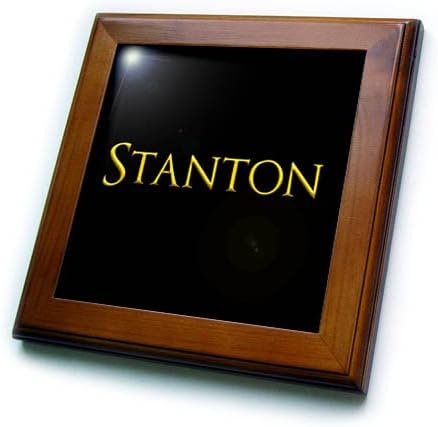 3drose Stanton klasično je muško ime za bebu u Americi. Žuta na crnim pločicama u šarmantnom okviru