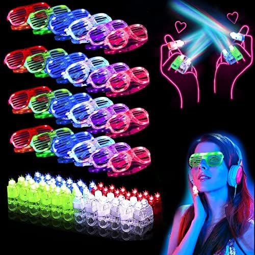 70 kom LED igračke za zabavu s LED svjetlom 30 svjetlećih čaša za vino 40 žarulja za prste za djecu i odrasle koje svijetle