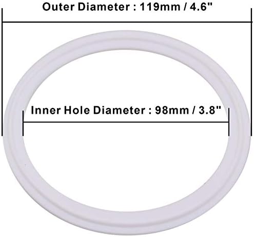 O-prsten s trostrukom stezaljkom od teflona od 4 inča pogodan je za zavarivanje Sanitarne cijevi promjera 119 mm