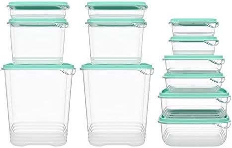 12-dijelni setovi plastičnih posuda za skladištenje hrane s nepropusnim poklopcima, plastični kuhinjski setovi za kuhanje