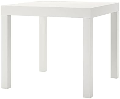 Bijeli završni stol, 20 inča, 20 inča, 17,5 inča