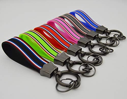 Zorratinske pruge silikonski privjes za ključeve s O prstenom za sve auto ključeve sportske djevojke žene ružičasti metal