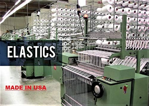 Elastična 2 inčna 10-dvorišna pletena elastična traka za šivanje Crno / bijelo Proizvedeno u SAD-u