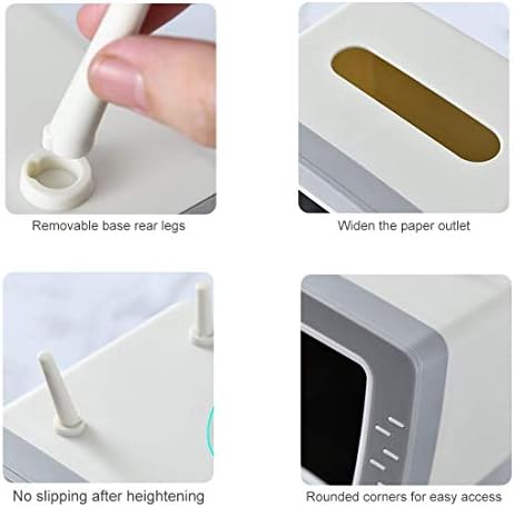 Lifekisser držač kutije za tkivo za lice s nosačem telefona, TV tkiva u obliku TV -a i držača pametnih telefona, svestrani