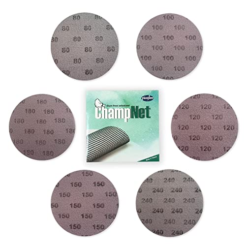 CHAMPNET 9 inčni mrežasti diskovi za brušenje abrazivne mrežne jastučiće bez prašine | 30 listova pakiranja | Za suhozid,