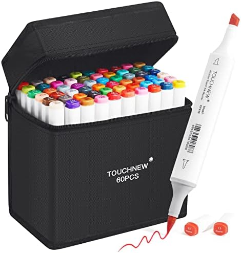 Alkoholni flomasteri od 60 boja, umjetnički markeri, olovke za crtanje s dvostrukim vrhom za odrasle umjetnike, Dječji crteži,