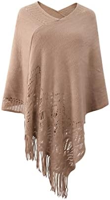 Oboje za pleteni šal za žene šupljine izvađene rum ogrtača Čvrsta boja Otvoreni prednji kardigan džemper vrhovi