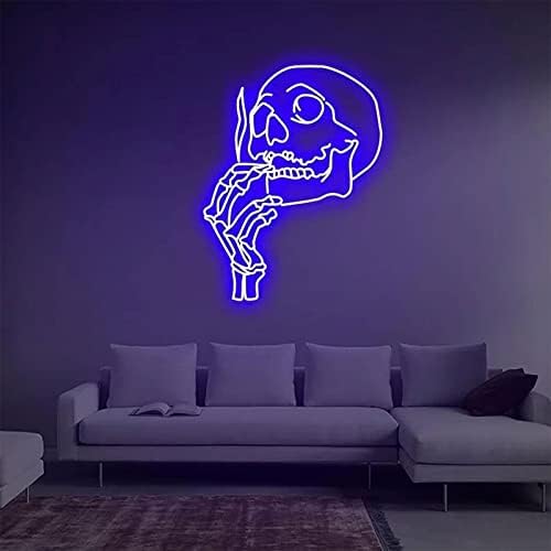 Neonium glava Neon Neon Sign Custom Ručno izrađena umjetnost Neonska svjetla lubanja LED svjetla zidni dekor za spavaće sobe