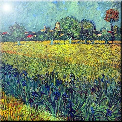 Van Goghove umjetničke keramičke pločice pogled na Arles s irisima , 8 Meng 8