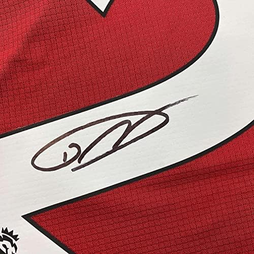 Uokvireni autogramirani/potpisani Darwin Nunez 33x42 Liverpool Red Soccer Jersey Beckett Bas CoA