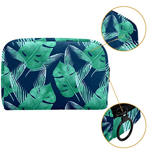 Toaletna torba kozmetička putnička šminka Organizator vrećica vrećica s patentnim zatvaračem akvarel palmine uzorka za putničke