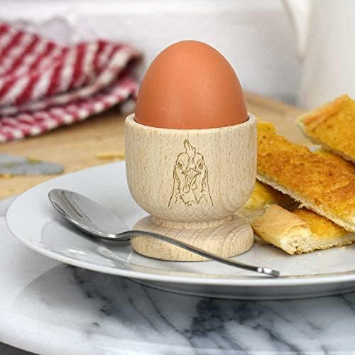 Drvena šalica za jaja pileća glava