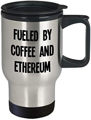 Smiješni trgovac 14oz izolirana putnička šalica potaknuta kavom i Ethereum jedinstveni inspirativni sarkazam poklon za kripto