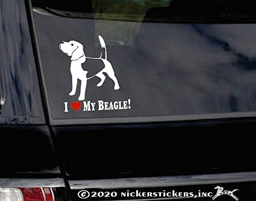 Volim svoj beagle pas vinil prozor automatska naljepnica naljepnica