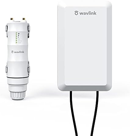WAVLINK Vanjski WiFi ekstender, vremenski otporni AP/Repeater CPE komplet za PTP i PTMP prijenos, točke do točke WiFi mosta,