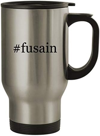 Knick Knack Pokloni Fusain - Putnička šalica od nehrđajućeg čelika od 14oz, srebro