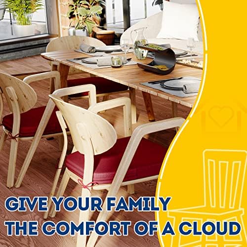 AAAAacessories jastuci za stolice u obliku slova D s kravatama i uklonjivim poklopcem, jastučićima kuhinjskih stolica s 2