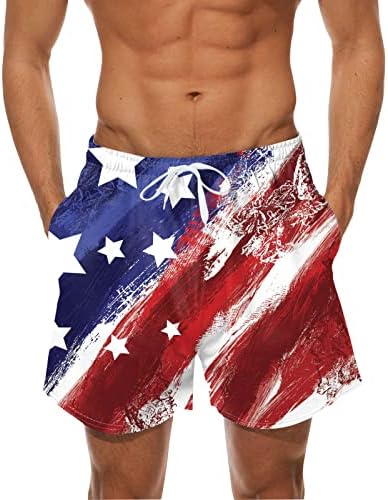 Ljetne kratke hlače za muškarce Ležerne muške ljetne kratke hlače za Dan neovisnosti s digitalnim 3-inčnim ispisom modne