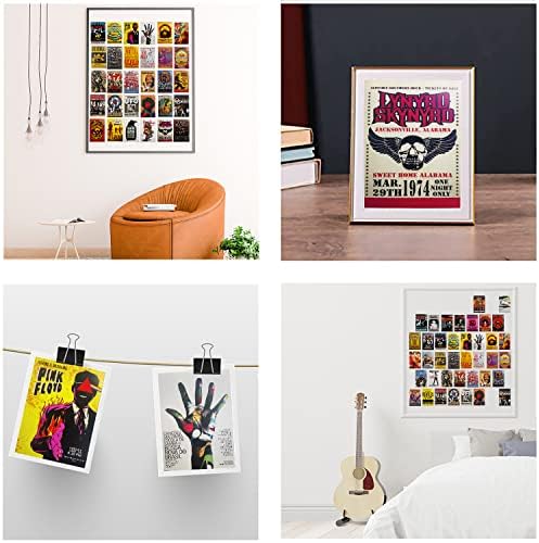 IOKUKI 50 PCS 70S 80S 90S 90S Vintage Rock Wall Collage Kit, tiskari plakata s vintage rock glazbe, vintage omot albuma za