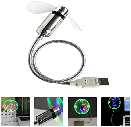 Solustre prijenosni klima uređaji prijenosni klima uređaji 2 USB sat mini sjaj USB ventilator Mini zračni hladnjak USB prijenosni