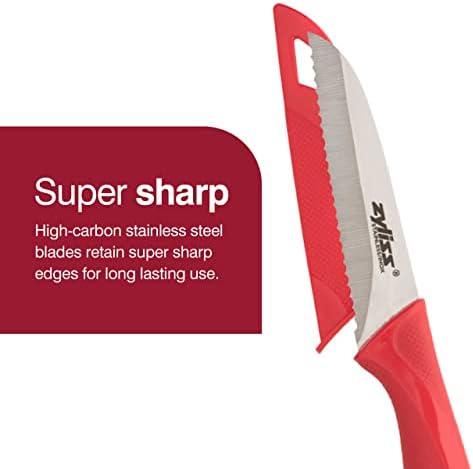 6-dijelni set noževa s koricama-set kuhinjskih noževa od nehrđajućeg čelika - set kuhinjskih noževa s koricama - može se