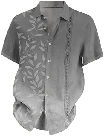 Havajska košulja s kratkim rukavima na kopčanje za muškarce ležerni ribolov radne modne košulje ljetne košulje koje upijaju
