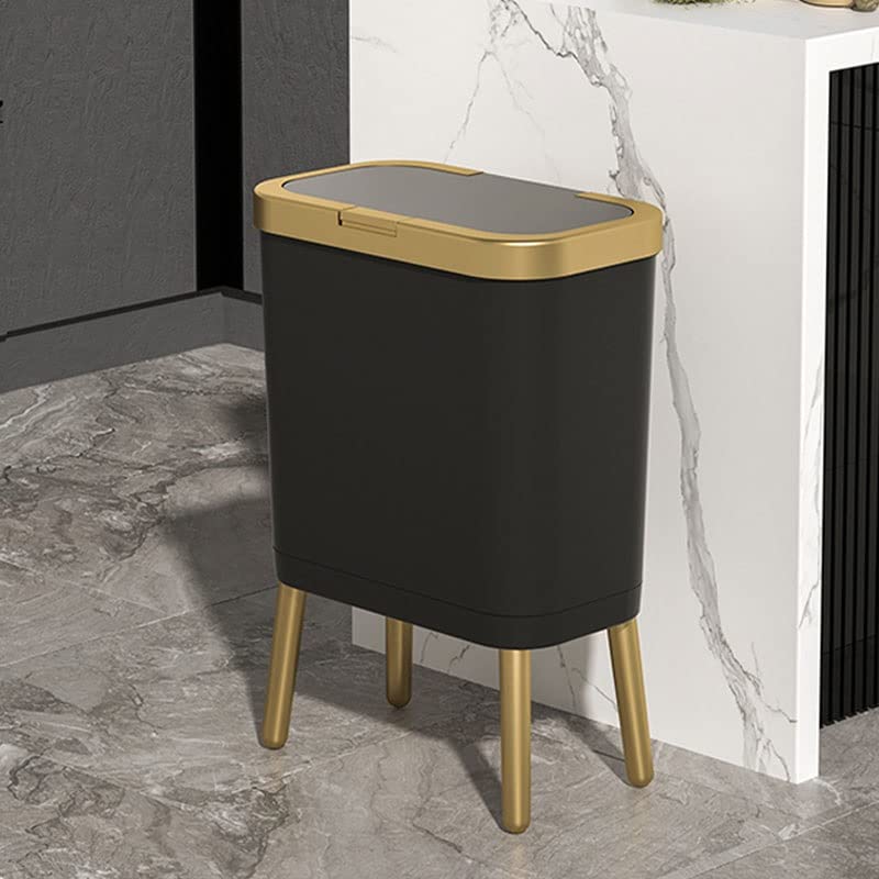 BKDFD Zlatna kanta za smeće za kuhinju kreativne limenke za smeće visokih stopala za kupaonicu