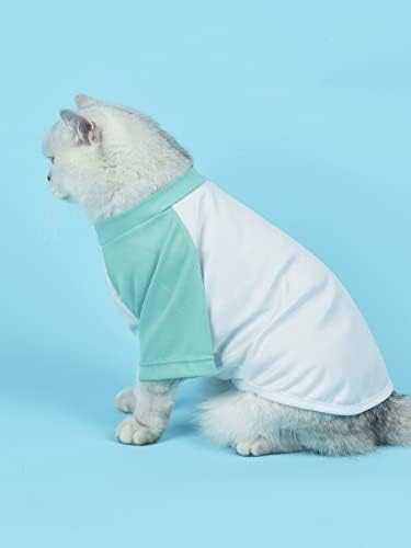 Qwinee jednostavna majica za pseće majice colorblock kapci rame psa majica meka rastezljive majice za kućne ljubimce za male