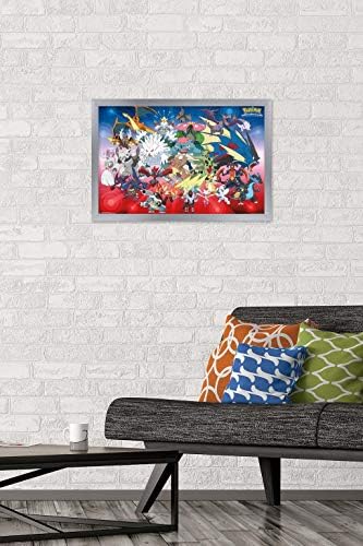 Trendovi International Pokemon Mega Evolutions Wall Poster 22.375 x 34, spavaonicu