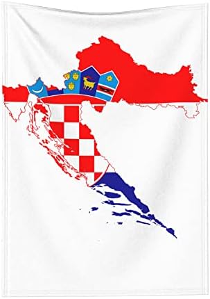 QG ZZX Hrvatska zastava karta dječja pokrivač za dječake djevojčice pokrivača pokrivača kolica