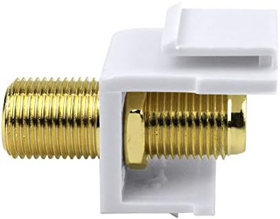 Zlatni obloženi F-Connector Keystone Insert, 10-pack