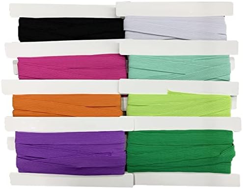 Šarene ravne elastike širine 5/8 inča za šivanje pletene elastične elastike za rukotvorine od 5 jardi u roli