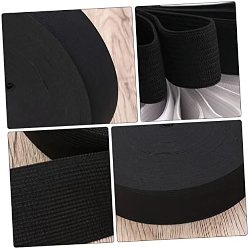 Elastična traka 5 crna žičana traka bijele hlače Crna elastična vrpca 1 rola elastične trake za šivanje Šivaći elastični