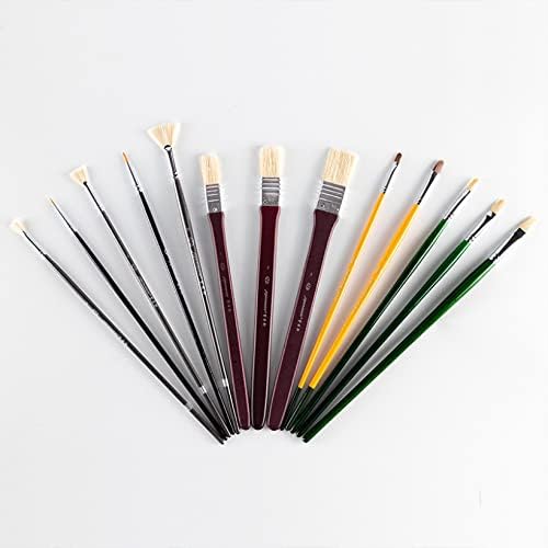 13pcs Multi-Funkcionalne četke za bojenje za akvarel ili gouache ulje Crtanje najlonskih četkica s vrećicom