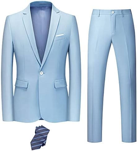 Ynd muški vitki fit 2 komad odijela, jednoj gumbi čvrste jakne hlače postavljene s kravatom