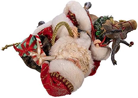 Kurt S. Adler Kurt Adler 11,5-inčni Fabriché Reindeer Santa, Multi