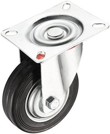 AEXIT 4-inčni gumeni kotačići okretni kotač kotača, gornja ploča od 360 stupnjeva, 154 lbs. Kotači ploče kapacitet opterećenja