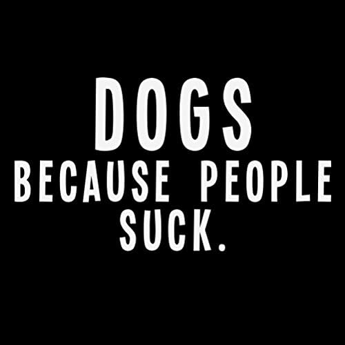 Smiješni psi jer ljudi sisaju naljepnicu za vinilne naljepnice