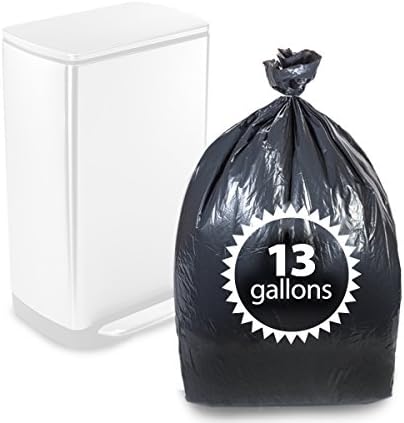 Visoke kuhinjske vrećice za smeće crne 13 galona po primode - 200 grofova teška vreća za smeće 24 ”x 31” napravljeno u SAD