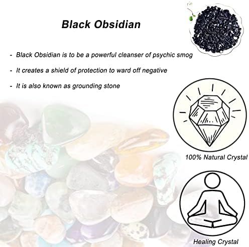 Prirodni crni obsidian srušeni čips zdrobljeni kristalni kamen, 7-9 mm polirani zacjeljivanje kristalnih čipsa zacjeljivanje