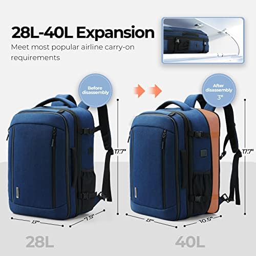 МАКВЕ Large Travel Backpack for Men Airline Approved - Carry On Backpack with Detachable Laptop Bag - Расширяемый Ruksak