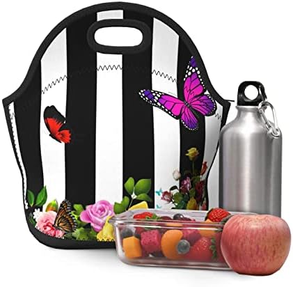 Ženske / muške izolirane torbe za ručak s leptirom vodootporna Prijenosna torba za piknik za djevojčice lagana torba za kupovinu