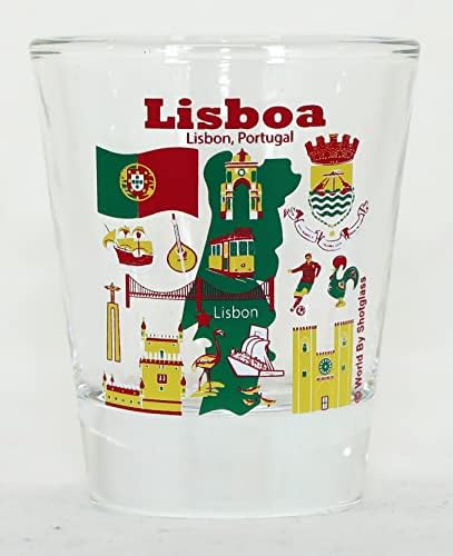 Lisabon Portugal Kolekcija čaša veliki portugalski gradovi