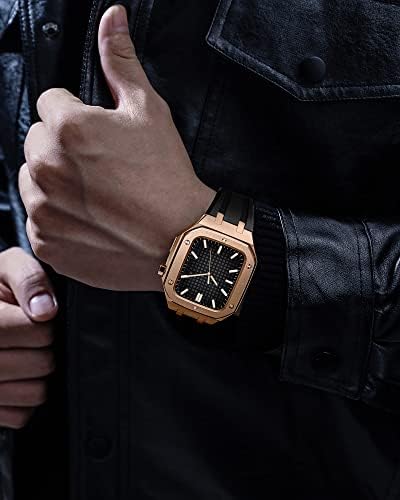 Czke luksuzni bend za Apple Watch 45 mm 44 mm, muškarci, robusni zaštitni slučaj za Iwatch 7/6/5/4 SE serije Silicone Band