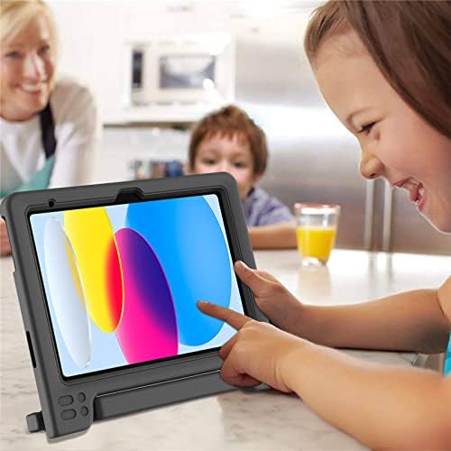 Tirin Kids Case za novu iPad 10. generaciju 10,9 inča 2022-s ugrađenim zaštitnikom zaslona, ​​prikrivenim izdržljivim laganim