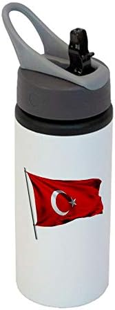 ExpressItbest 22oz Sportska boca - zastava Turske - Mnoge mogućnosti